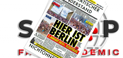 Номер газеты DEMOKRATISCHER WIDERSTAND о Всемирном протесте 1 августа